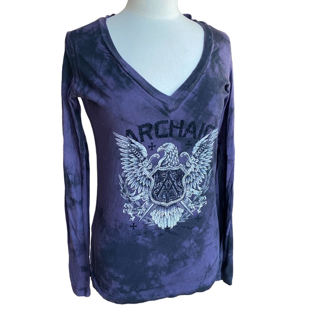 Vintage Archaic by Affliction Free Air Y2K Eagle Flag Burner Grunge Shirt-L